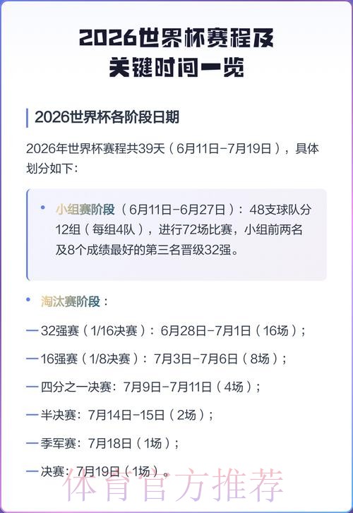 2026世界杯比赛时间一览实时赛程怎么查
